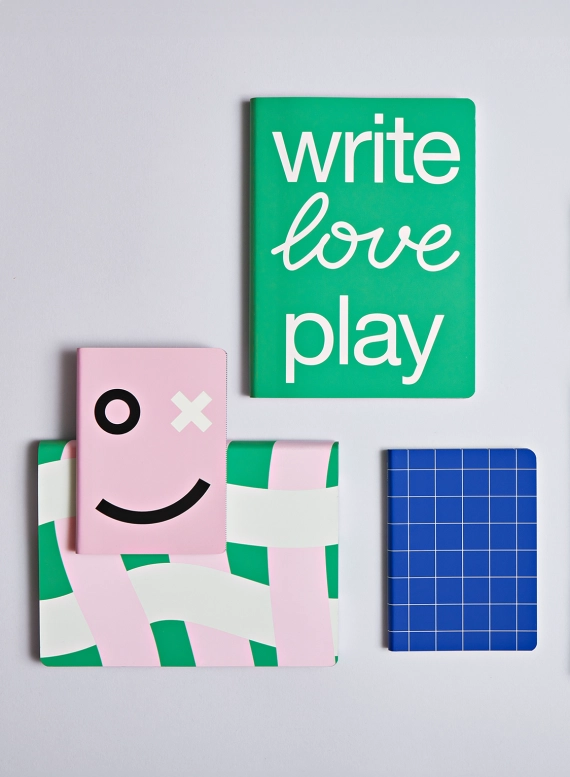 Nuuna write love play hi ox picnic soft ice dot break the grid notizbuch recyceltes leder